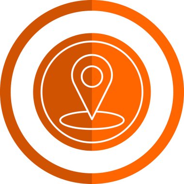 konum pin simgesi, vektör illüstrasyonu basit tasarım