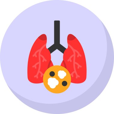 Ciğerler. Web simgesi basit illüstrasyon