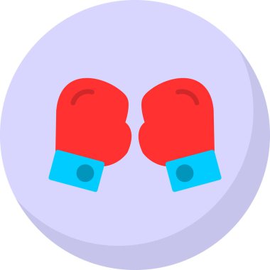 Boks eldiveni simgesi, vektör illüstrasyonu 