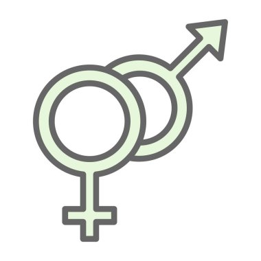 kadın cinsiyet sembolü izole edilmiş simge