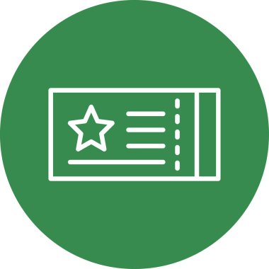 bilet ikonu vektör illüstrasyonu
