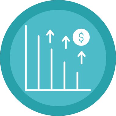 Çemberdeki paranın vektör simgesi