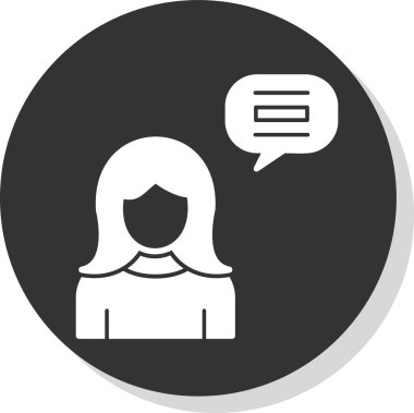 kadın simge vektör illüstrasyonu