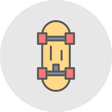 Kaykay web simgesi basit illüstrasyon