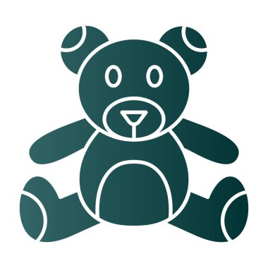 oyuncak ayı ikonu. Basit resimleme