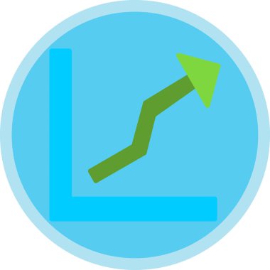 Diyagram vektör renk çizgisi simgesi 