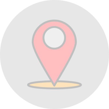 Harita işaretleyici simgesi, vektör illüstrasyonu 