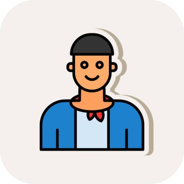 Adamım. Web simgesi basit illüstrasyon