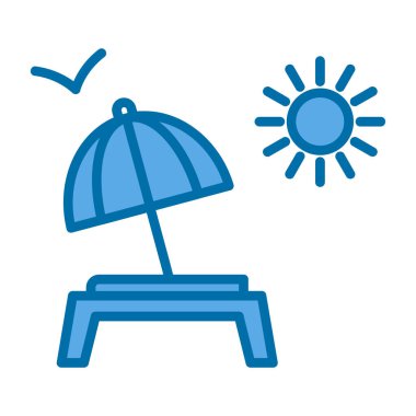 Plaj sandalyesinin vektör çizimi