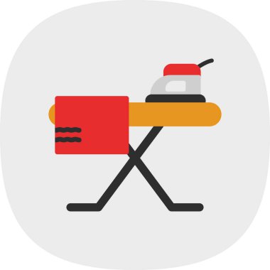 Ütü tahtası simgesi illüstrasyonu 