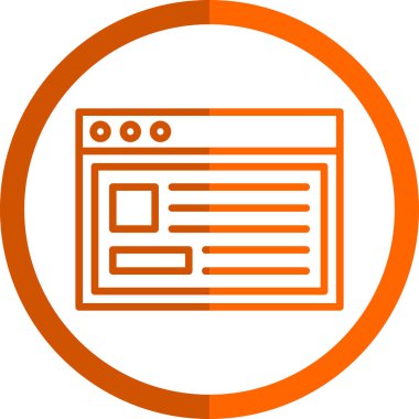 Web sayfası. Web simgesi basit illüstrasyon