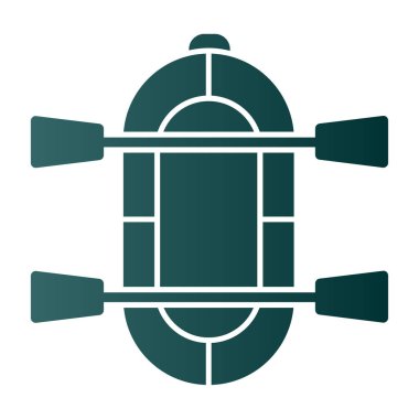 Rafting simgesinin vektör illüstrasyonu 