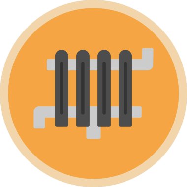 radyatör ağ simgesi, vektör illüstrasyonu