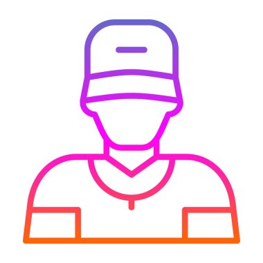 beyzbol şapkası modern simgesi, vektör illüstrasyonu