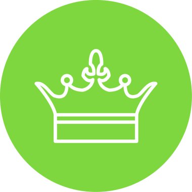 Crown simge vektörü beyaz arkaplanda izole edildi
