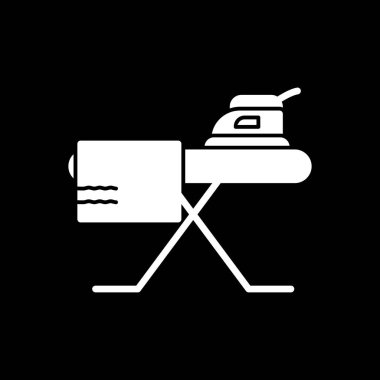 Ütü tahtası simgesi illüstrasyonu 