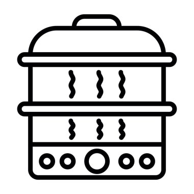 Buharlı vektör basit simgesi 