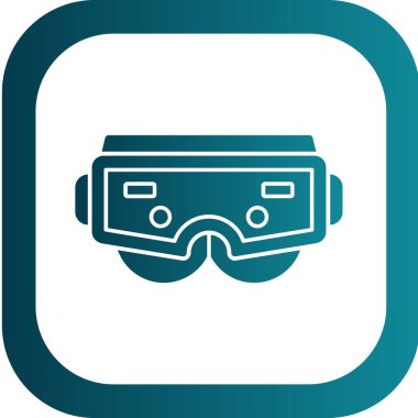 sanal gerçeklik gözlükleri simgesi, basit biçim