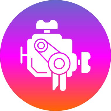 motor simgesi, vektör illüstrasyonu basit tasarım