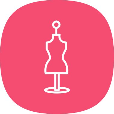 Manken düz vektör simgesi