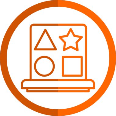 Satır tasarımında dizüstü bilgisayar ikonu vektör illüstrasyonu