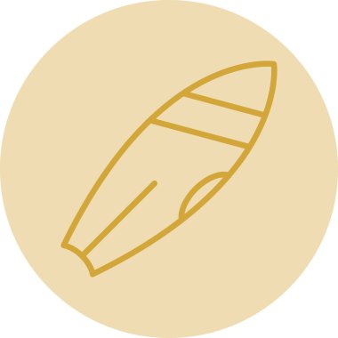 Sörf tahtası simgesinin vektör çizimi 