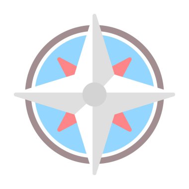 Rüzgar gülü simgesi. vektör çizim  