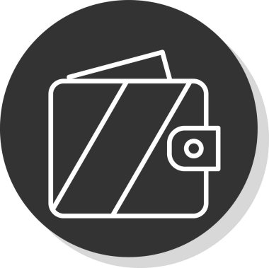 wallet icon, vector illustration simple design