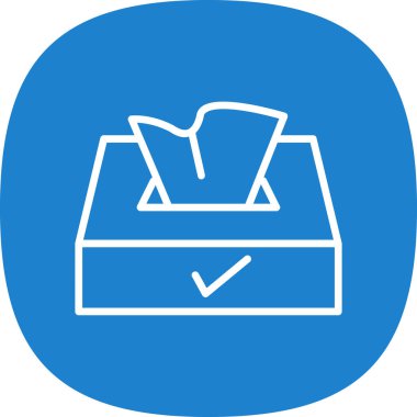 Doku kutusu simgesi, vektör illüstrasyonu