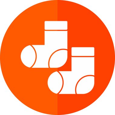 iki çorap düz simgesi, vektör illüstrasyonu