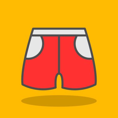 Kısa simge, vektör illüstrasyonu beyaz üzerine basit tasarım