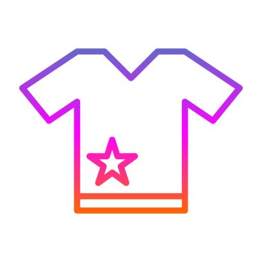 Bir t-shirt simgesinin vektör illüstrasyonu 