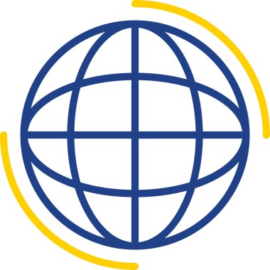 Dünya küresel ikon vektör illüstrasyonuName