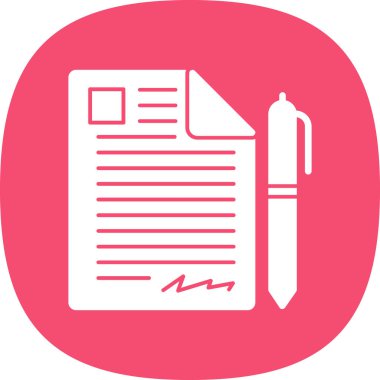 Dosya belgesi simgesi, Sözleşme web işareti, vektör illüstrasyonu