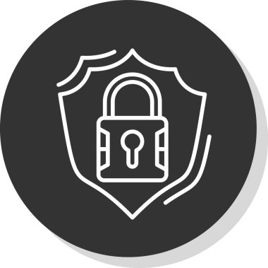 güvenli simge vektör çizim 