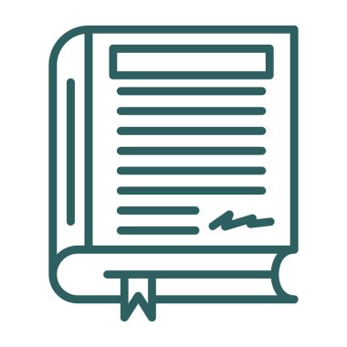 kitap simgesi, vektör illüstrasyonu basit tasarım