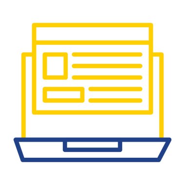 Web sitesi vektör düz simgesi 