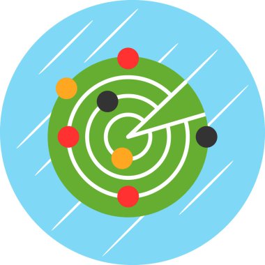 Radar modern simgesinin vektör illüstrasyonu              