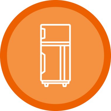 buzdolabı simgesi, vektör illüstrasyonu basit tasarım