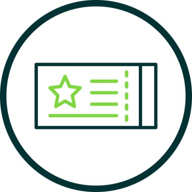 bilet ikonu vektör illüstrasyonu