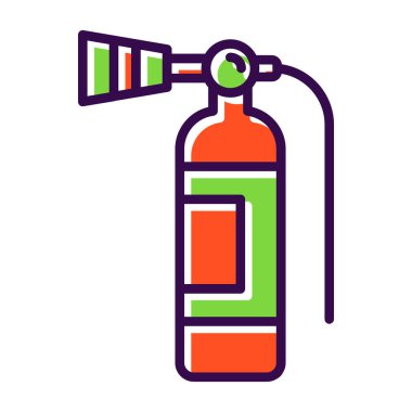 Yangın söndürme simgesi, vektör illüstrasyonu 