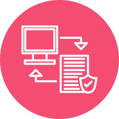 veri aktarım simgesi, vektör illüstrasyonu 