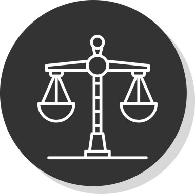 Adalet ölçek vektörü simgesi