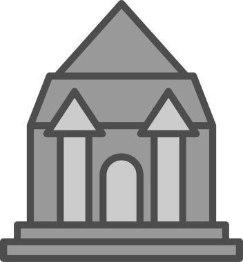 mimari yapı ikonu ana hatlar biçiminde