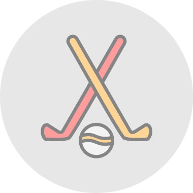 hokey sopası simgesi vektörü