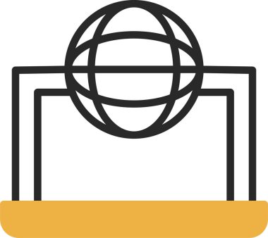 Dünya çapında simge vektör illüstrasyonu 