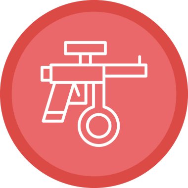 Paintball tabancası simgesi, vektör illüstrasyonu 