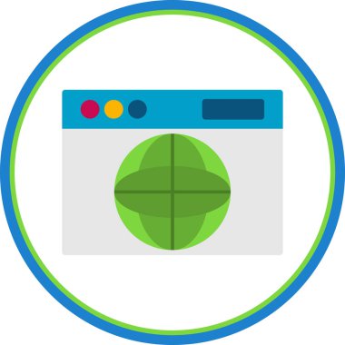 Web tarayıcı simgesi vektör illüstrasyonu 