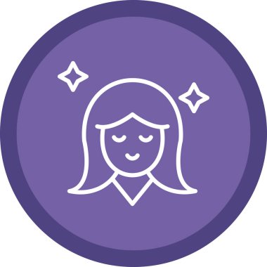 kadın avatar simgesi, vektör illüstrasyonu 