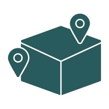 Dağıtım kutusu simgesinin vektör illüstrasyonu